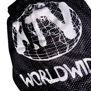 BLACK "ROBUSTVISIONS WORLDWIDE" SHORTS