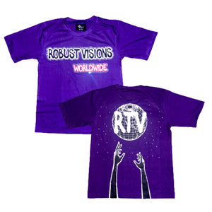 PURPLE "ROBUSTVISIONS WORLDWIDE" T SHIRT