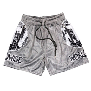 GREY "ROBUSTVISIONS WORLDWIDE" SHORTS